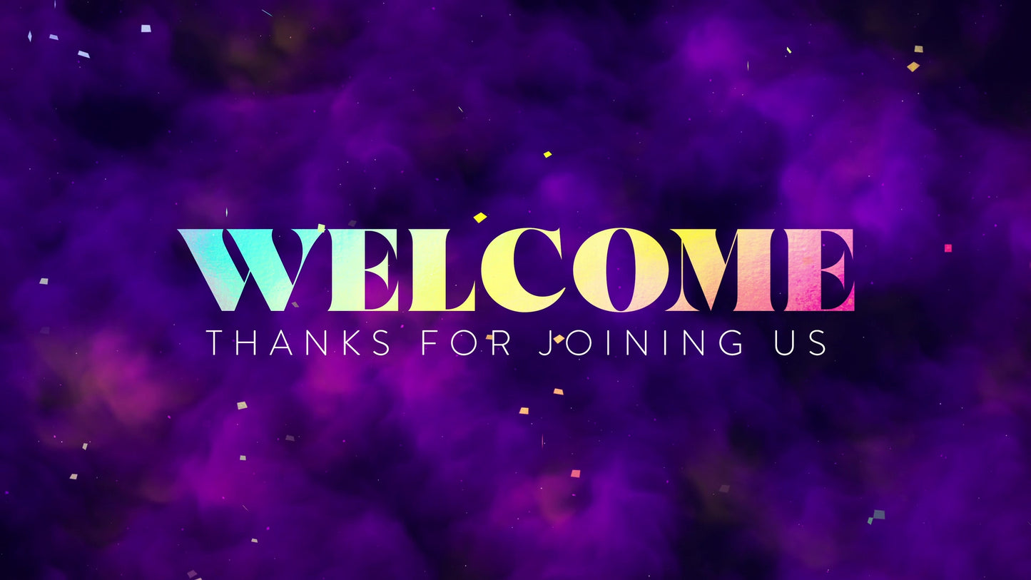 Glitter Fog Confetti Welcome