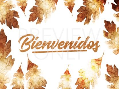 Thanksgiving Crisp Leaves Welcome Still Spanish