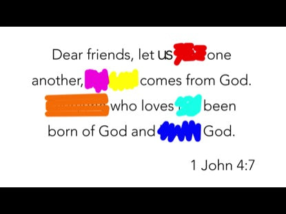 Scribble Verse- 1 John 4:7