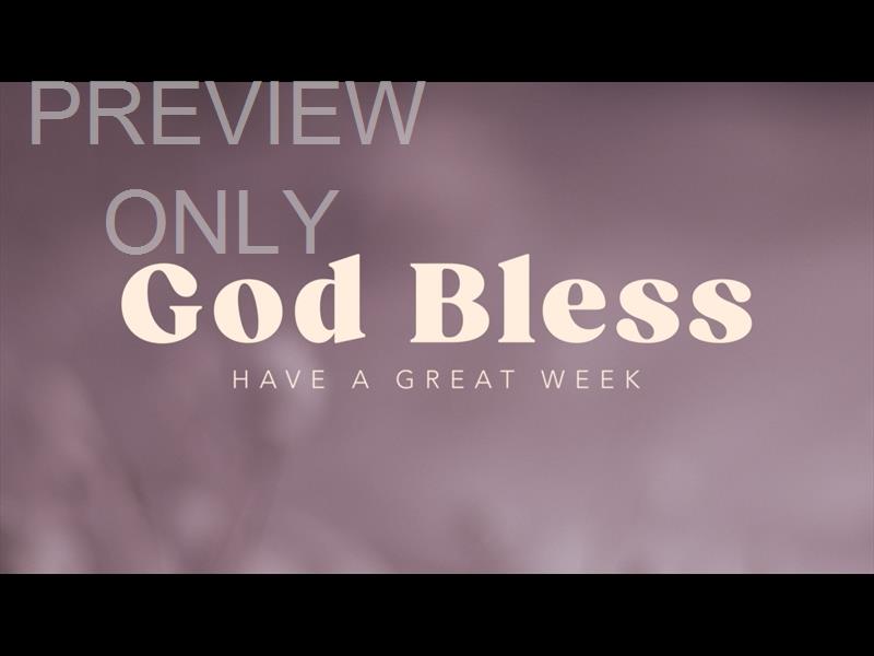 Be Still Still God Bless