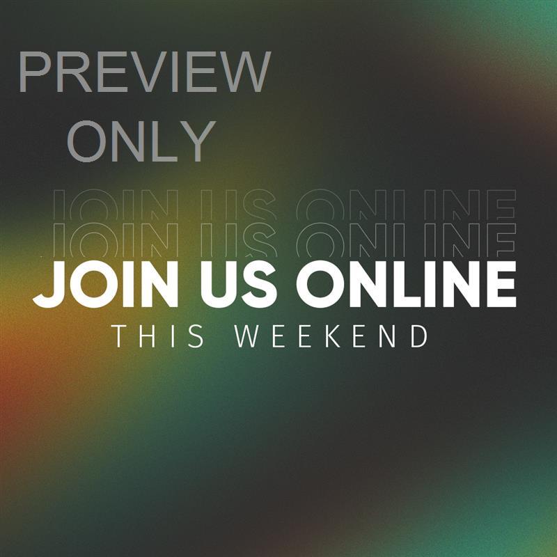 Join Us Online This Weekend Social Graphic