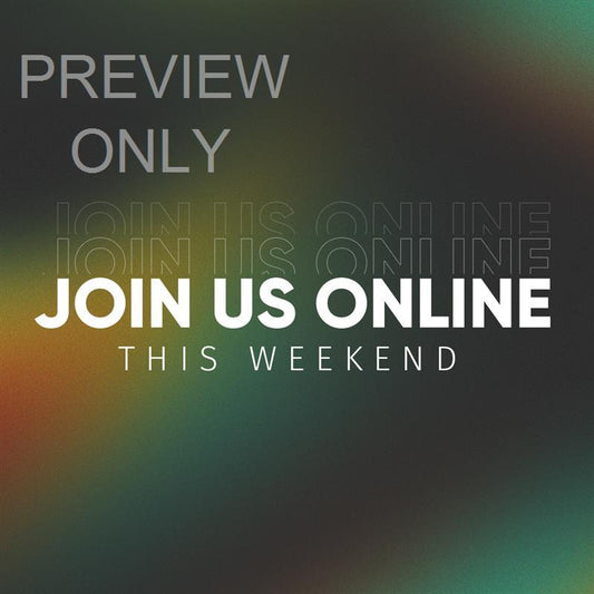 Join Us Online This Weekend Social Graphic