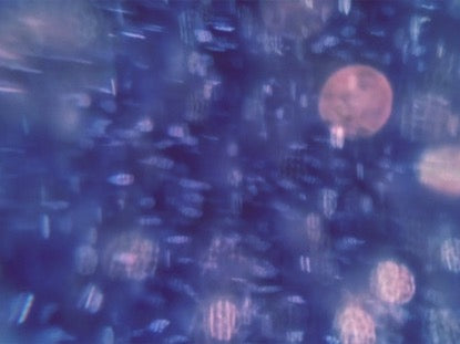 Streaked Bokeh Blue