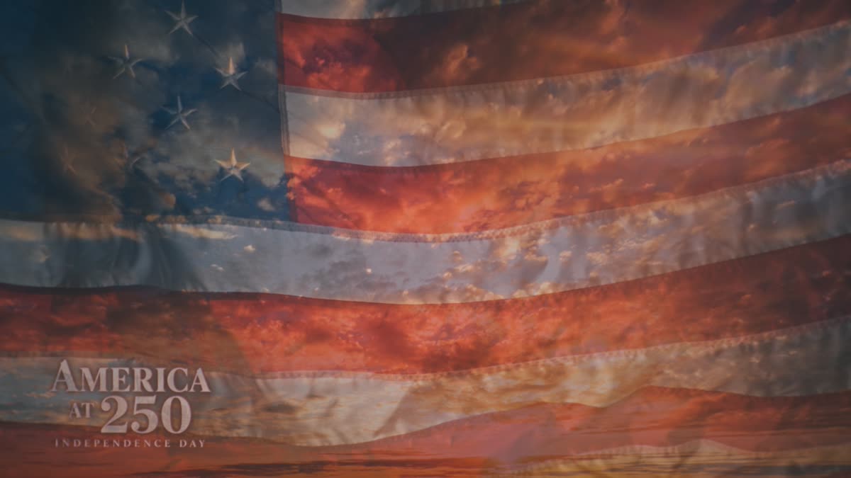 America At 250 Flag Clouds Sermon Still