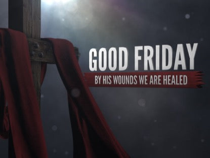 Good Friday Cross Fabric Text