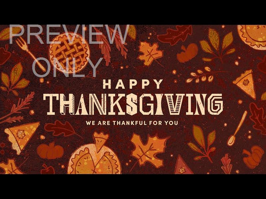 Festive Fall Happy Thanksgiving Title Still
