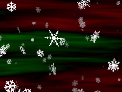 Snowflakes Red Green Loop
