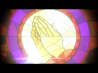 Praying Hands In Stained Glass