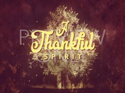 Thanksgiving Gratitude Spirit Still