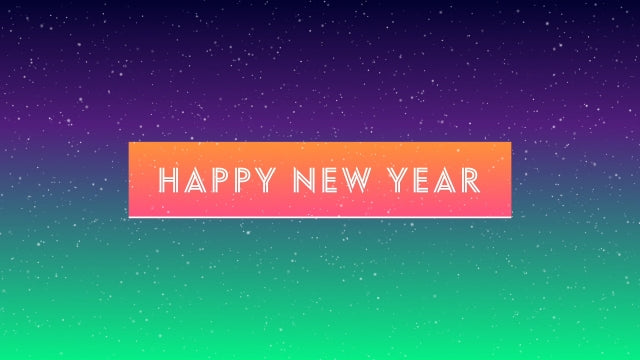 Gradient Snow New Year