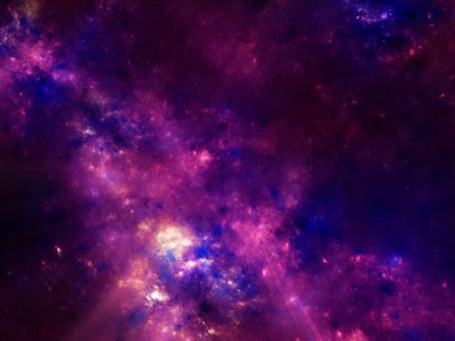 Space Upward Scroll Pink And Blue