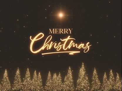 Christmas Gold Pines Merry Christmas