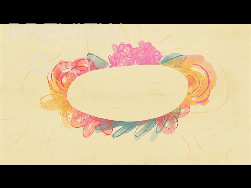 Floral Oval Pastel Still