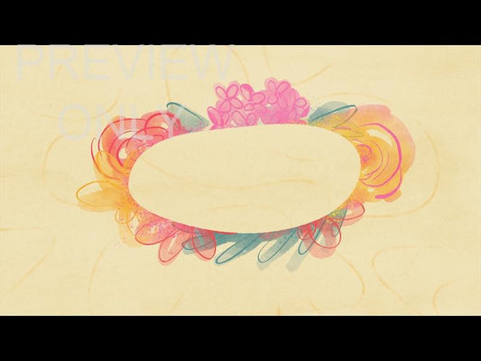 Floral Oval Pastel Still