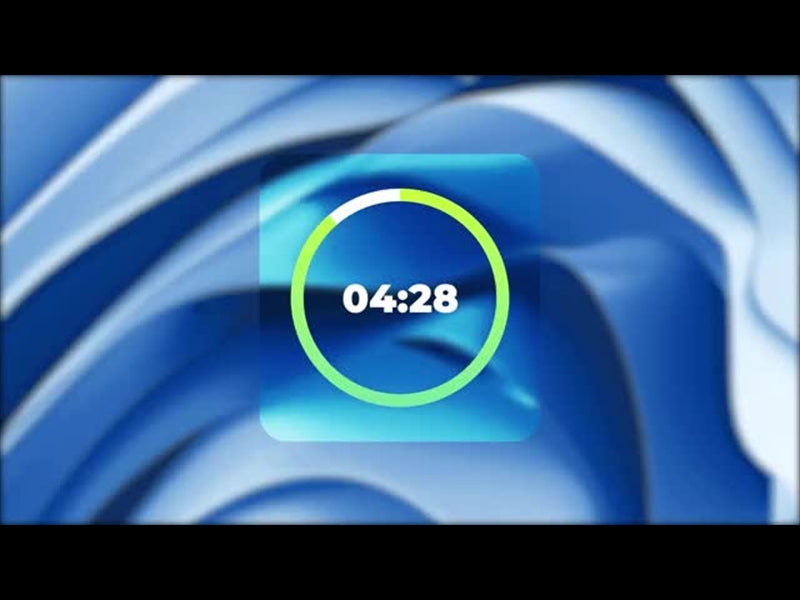 Five Minute Countdown - Blue Abstract