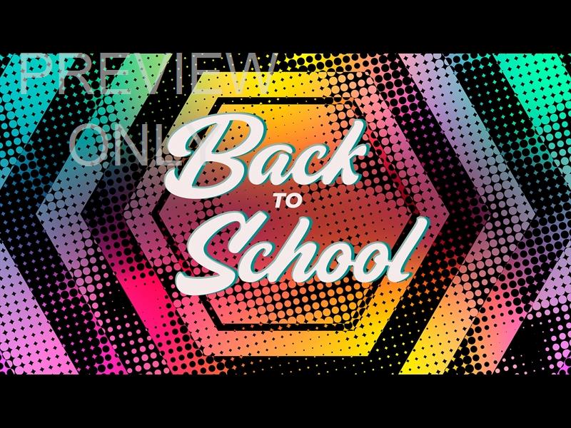 Halftones Gradient Back To School Still