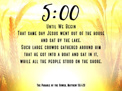 Harvest Sowing 2 Scripture Countdown