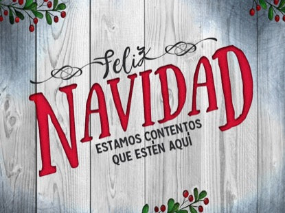Wooden Christmas Merry Motion Spanish
