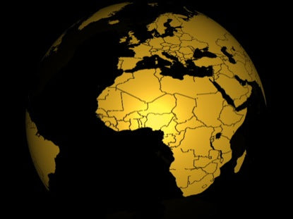 Globe With Borders Gold
