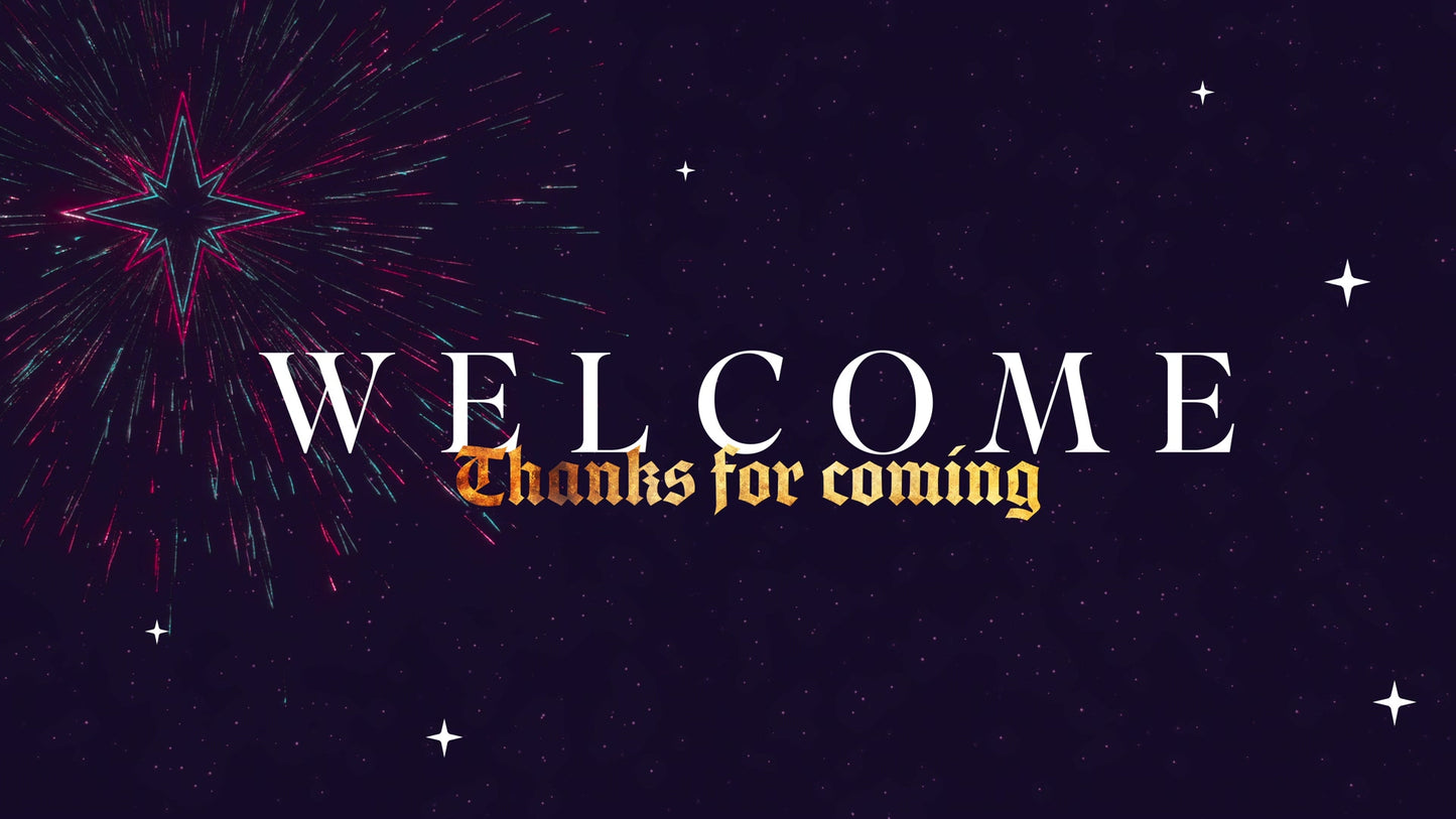 Christmas Shimmer Welcome Still