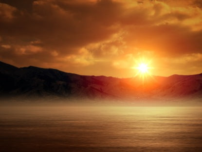 Sunset Mountains Ocean
