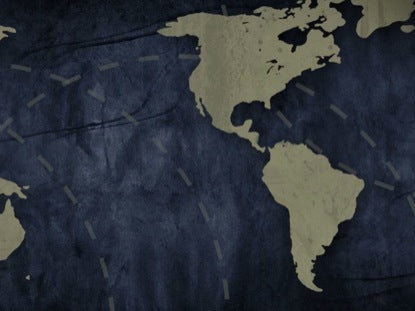 Blue World Map