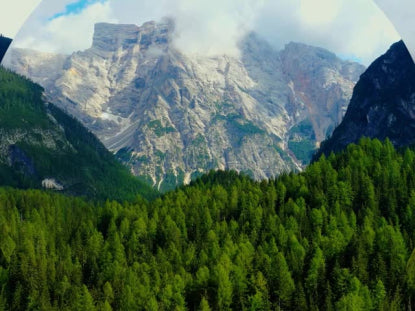 Epic Spring Aerial Mountain Lake