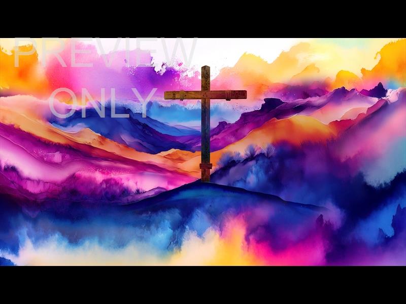 Easter Color Cross Still