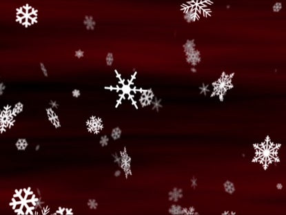 Snowflakes Crimson Loop