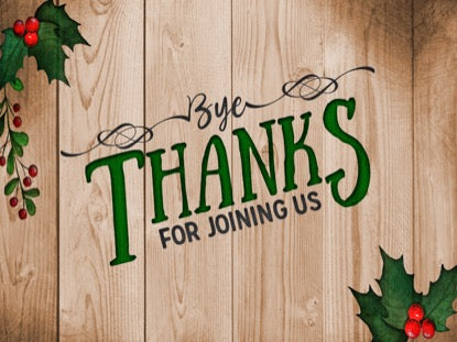 Wooden Christmas Closing Motion