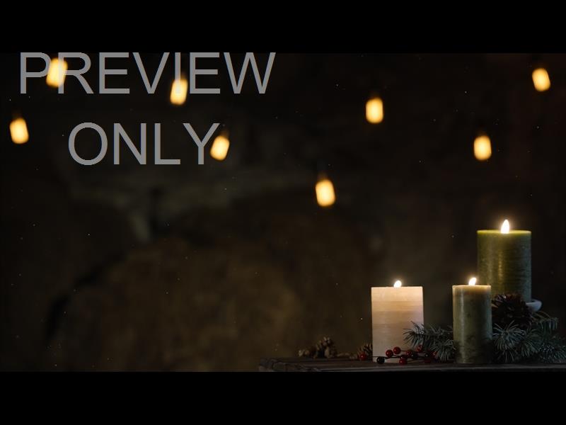 Rustic Christmas Offset Candles Still