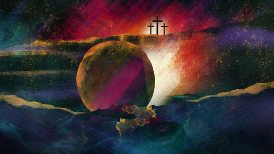 Radiant Paint Easter Tomb And Crosses 01