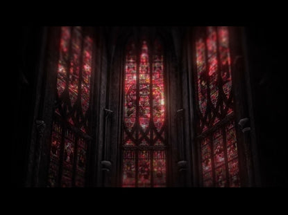Towering Stained Glass Windows Red