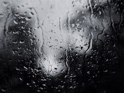 Rain On Glass A Bw