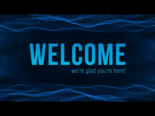 Blue Digital Wave Welcome