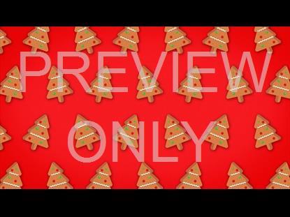 Christmas Cartoon Gingerbread Tree Red Still 01