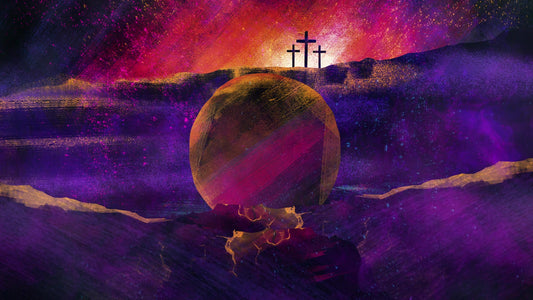 Radiant Paint Easter Tomb And Crosses 02