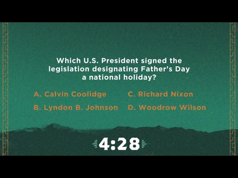 Wild West Happy Fathers Day Trivia Countdown