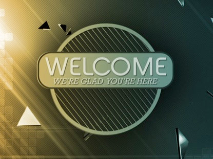 Retro Triangles Welcome