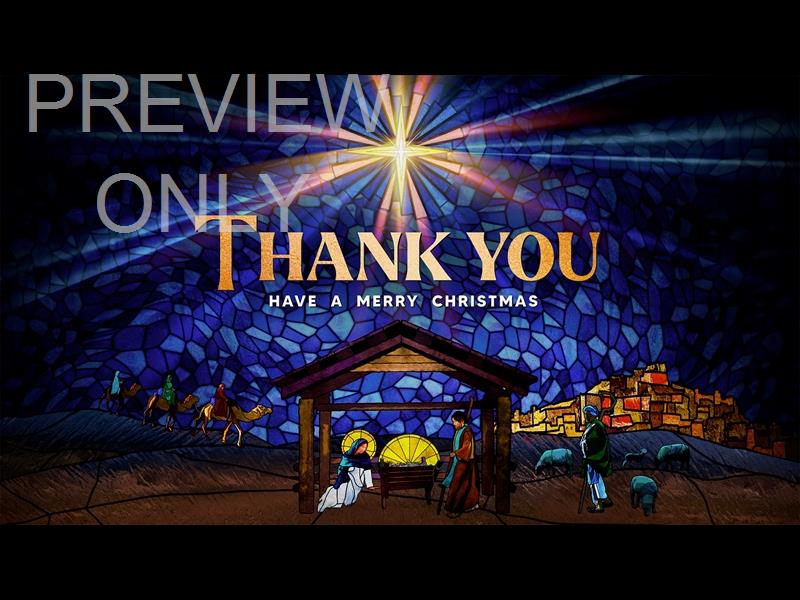 Christmas Stained Glass Close Still