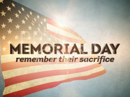Memorial Day Remember Title Still
