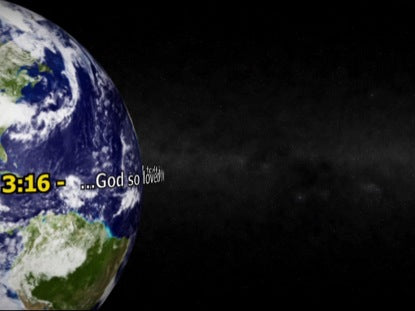 Blue Marble John 3:16 Left