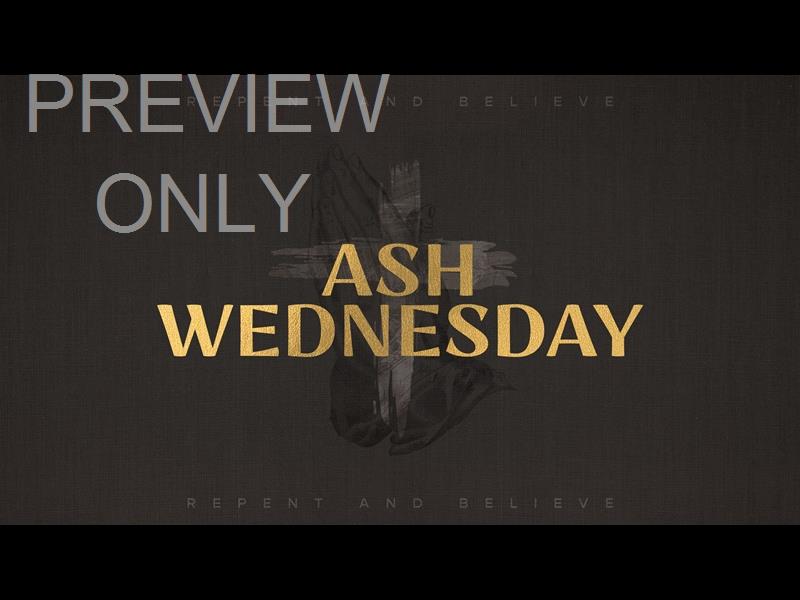 Sayings Of Easter - Ash Wednesday Title Still