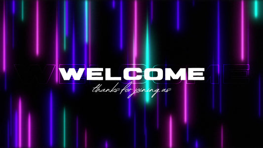 Neon Rain Welcome Still