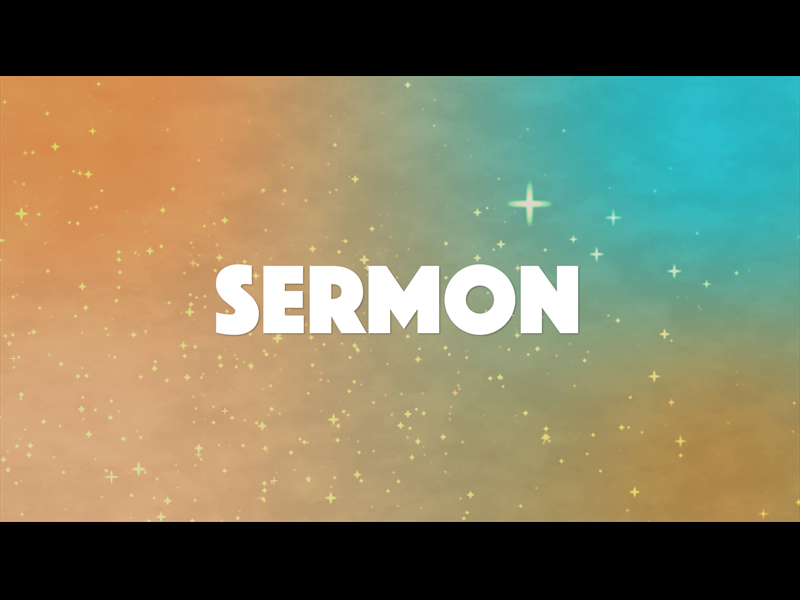 Stars On Blue And Orange: Sermon Motion Background