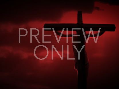 Crucifixion Red Sky
