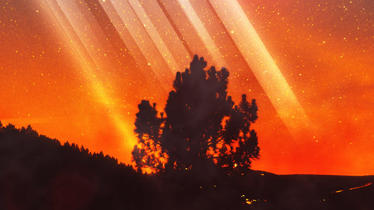 Galaxy Rays Firey Sky Still