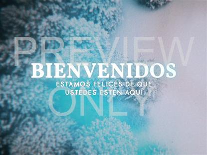 Aerial Snow Welcome - Spanish