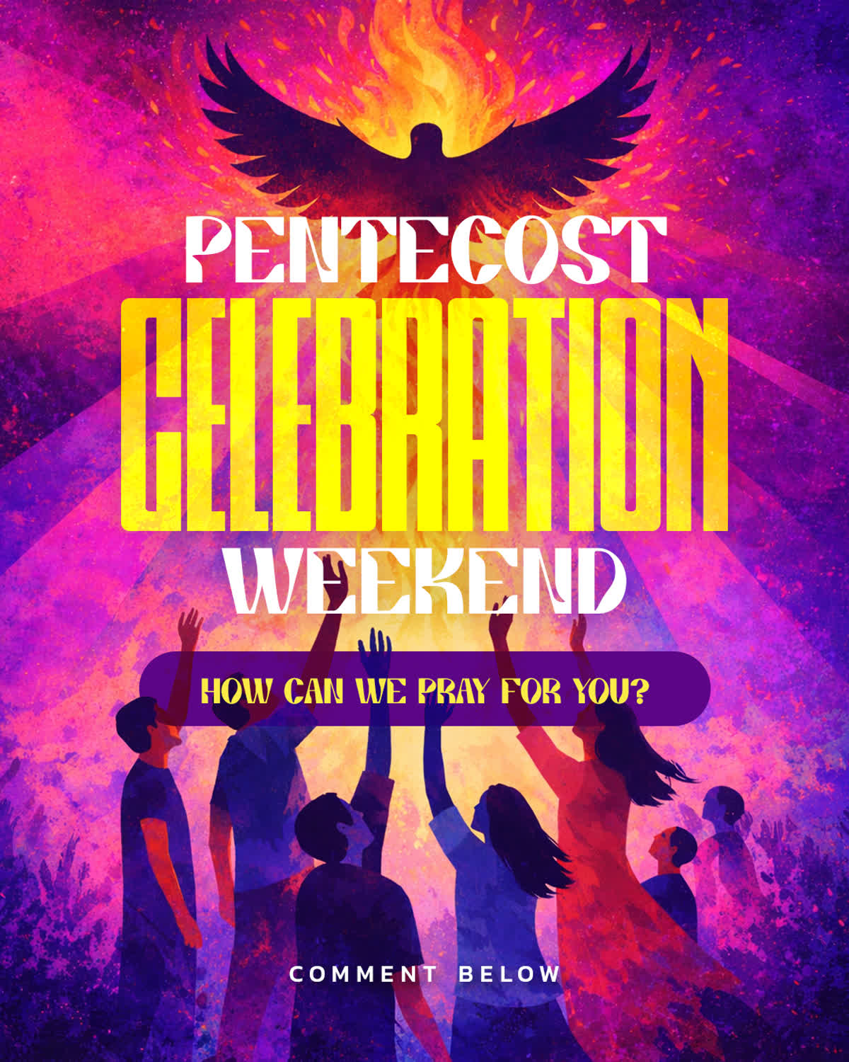 Pentecost Celebration Holy Spirit You Are Welcome Here Social Alt Title Square