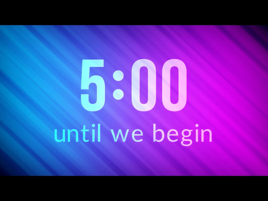 Blue And Purple Gradient Countdown